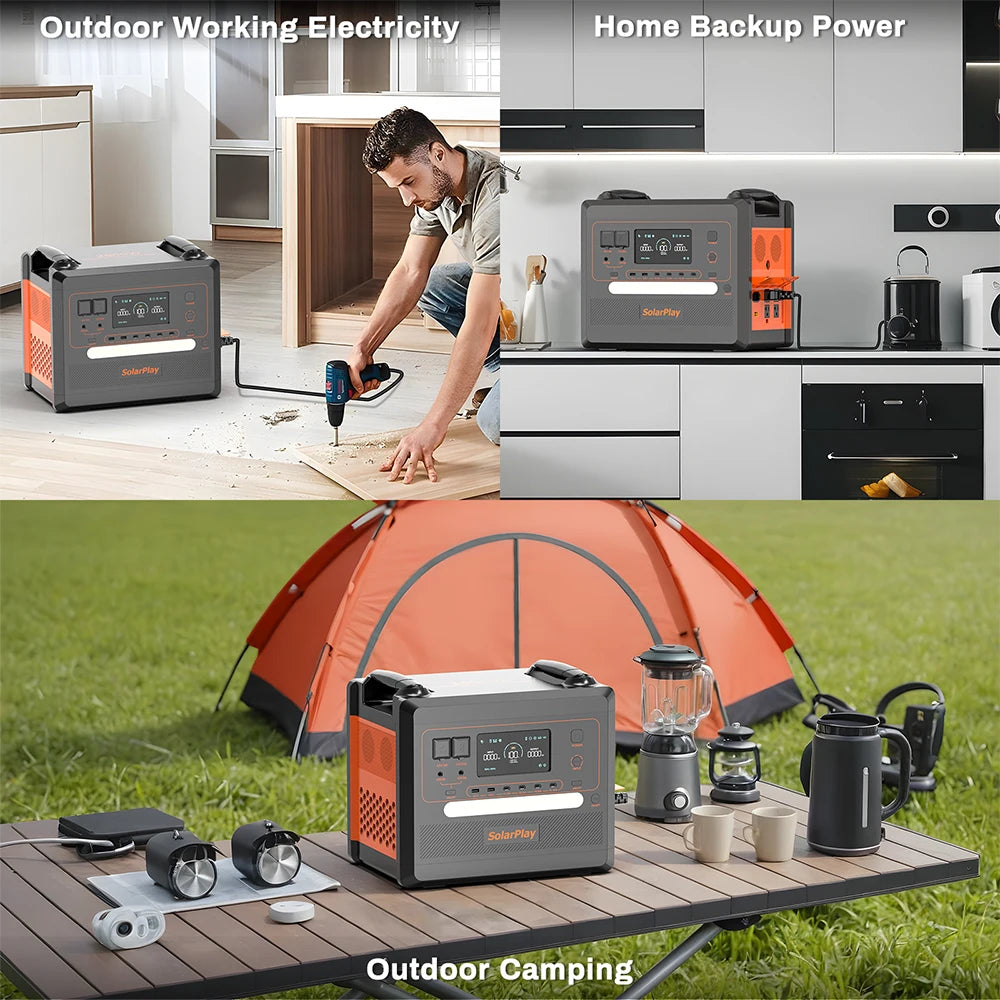 Portable Power Station 2500W/2300Wh Solar Generator