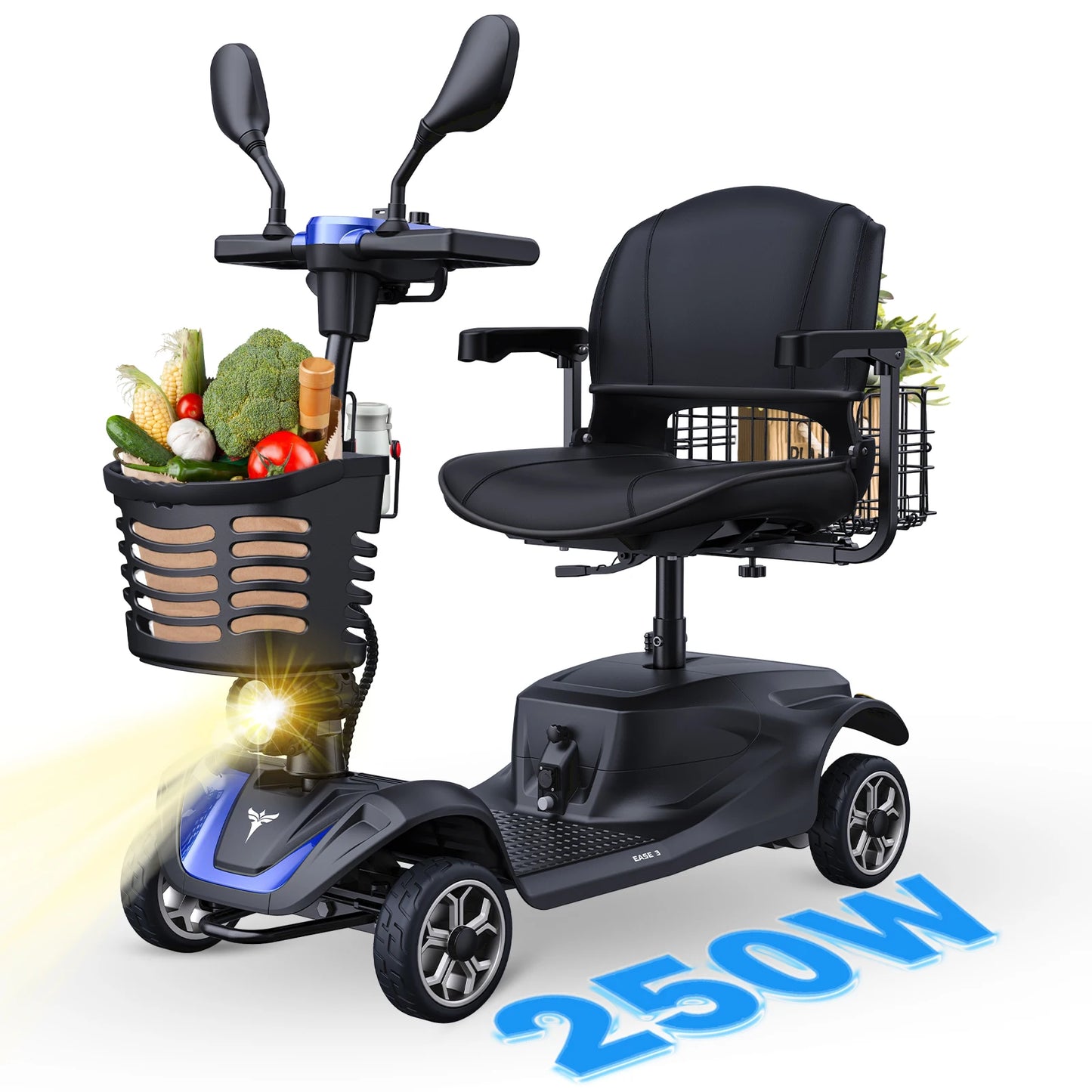 ENGWE 4-Wheel Mobility Scooter Easy Control, Outdoor & Daily Use