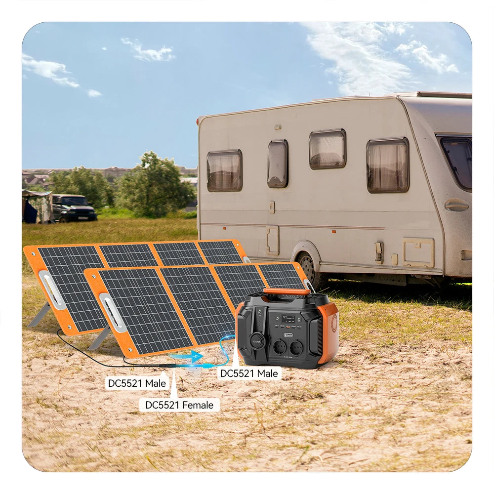 Solar Panel 60W Solar Charger Foldable USB 18V DC Solar Cell