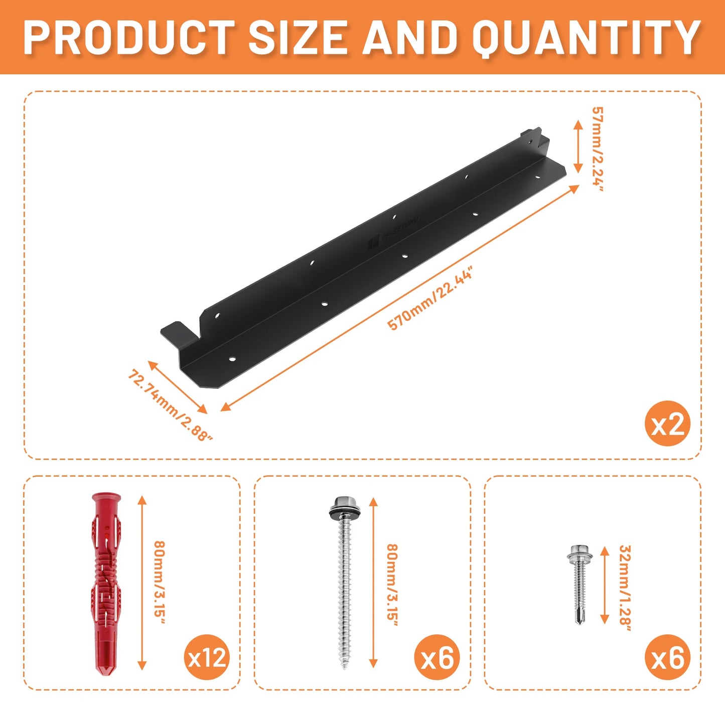 CP-SETUNO 2PCS Z-shaped Solar Panel Holder