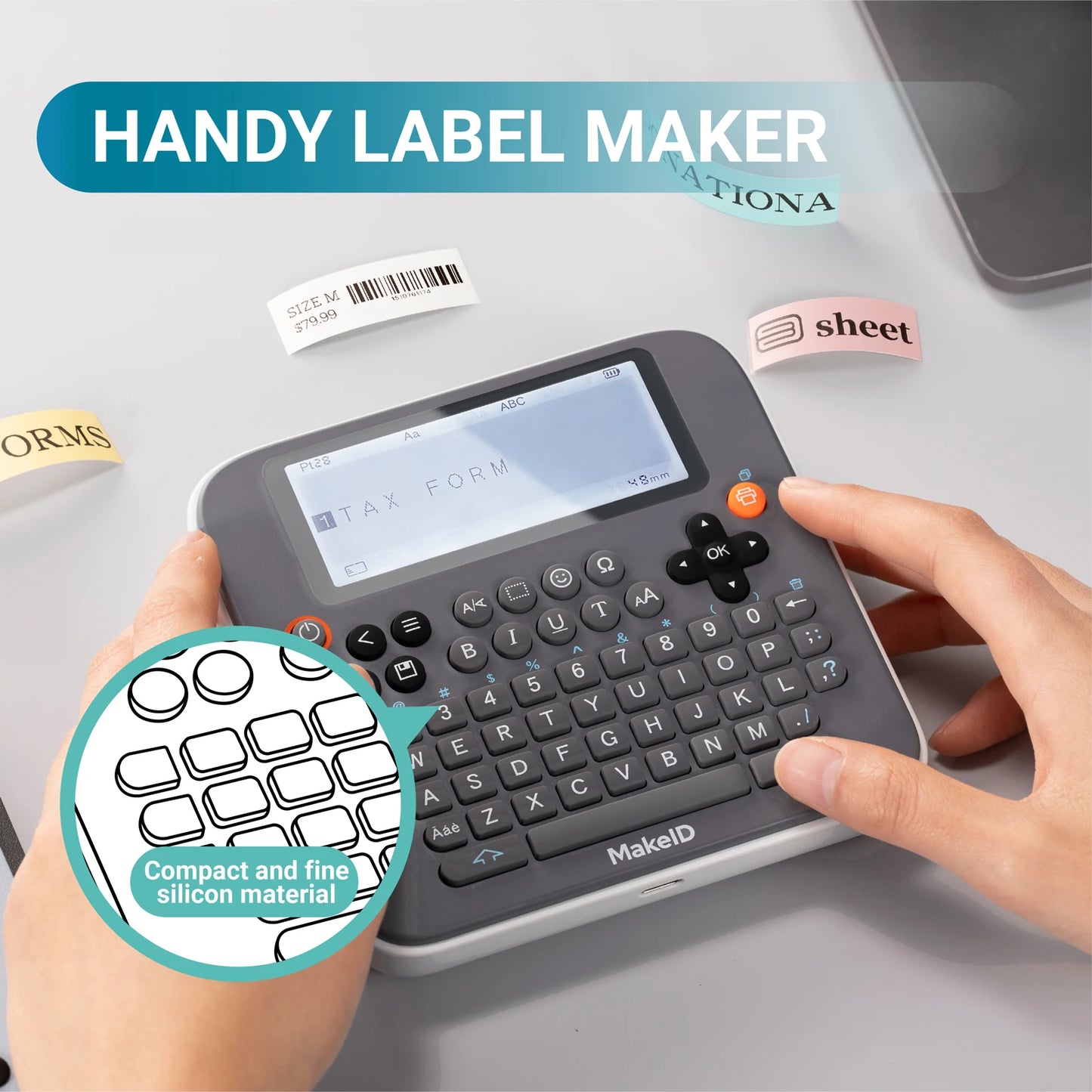 Portable Label Maker - Bluetooth Compatible Thermal Printer