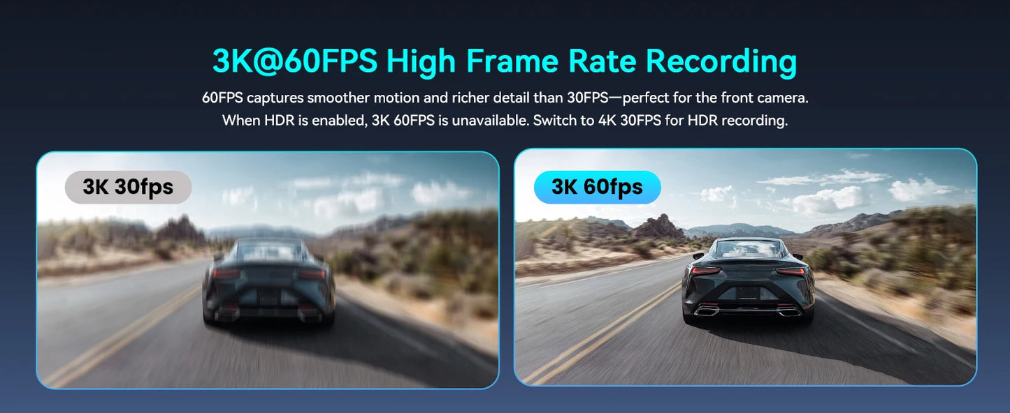 2025 4K Dash Cam Front and Rear Car Camera