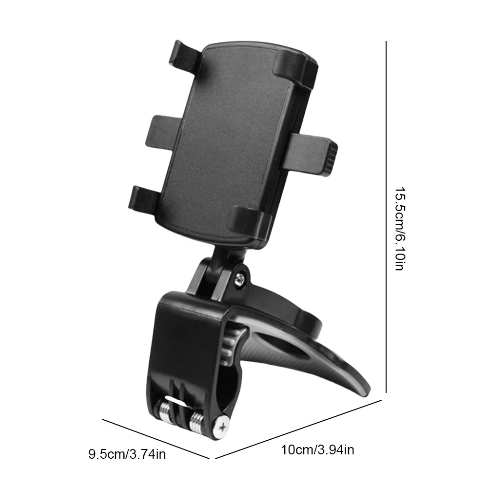 360 Degree Rotating  Adjustable Spring Clip Cell Phone Holder
