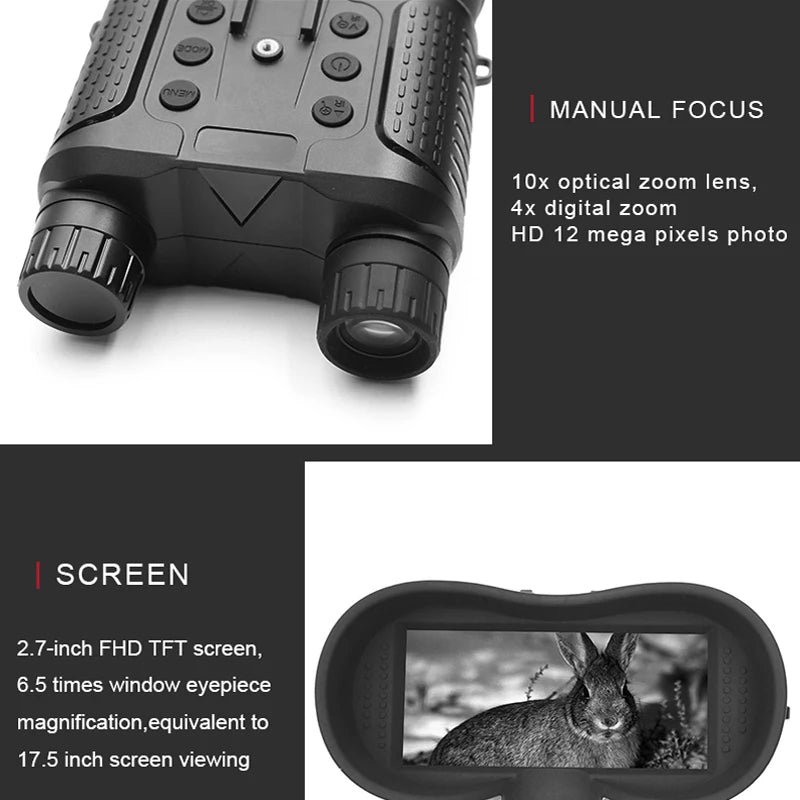 Head Mounted Tactical Helmet Night Vision Goggles for Outdoor Hunting