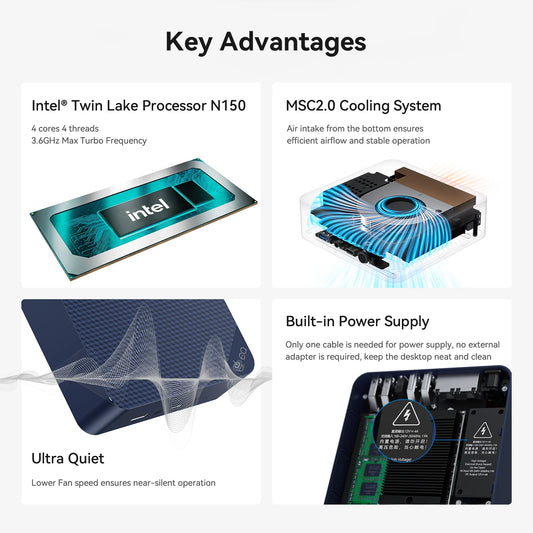 Mini PC, Intel Computers Support WiFi6