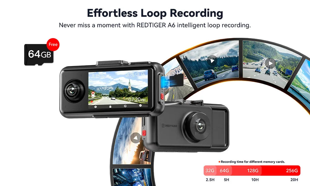 4K Dash Cam Built-in 5.8Ghz WiFi GPS Car DVR Upgrade Night Vision
