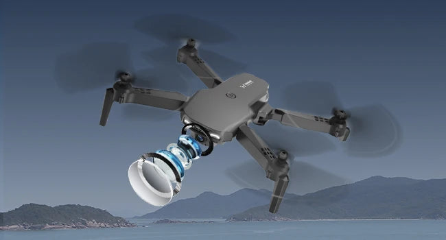 2 Batteries : 3 Camera Remote Control Drone 360° Obstacle Avoidance 2.4