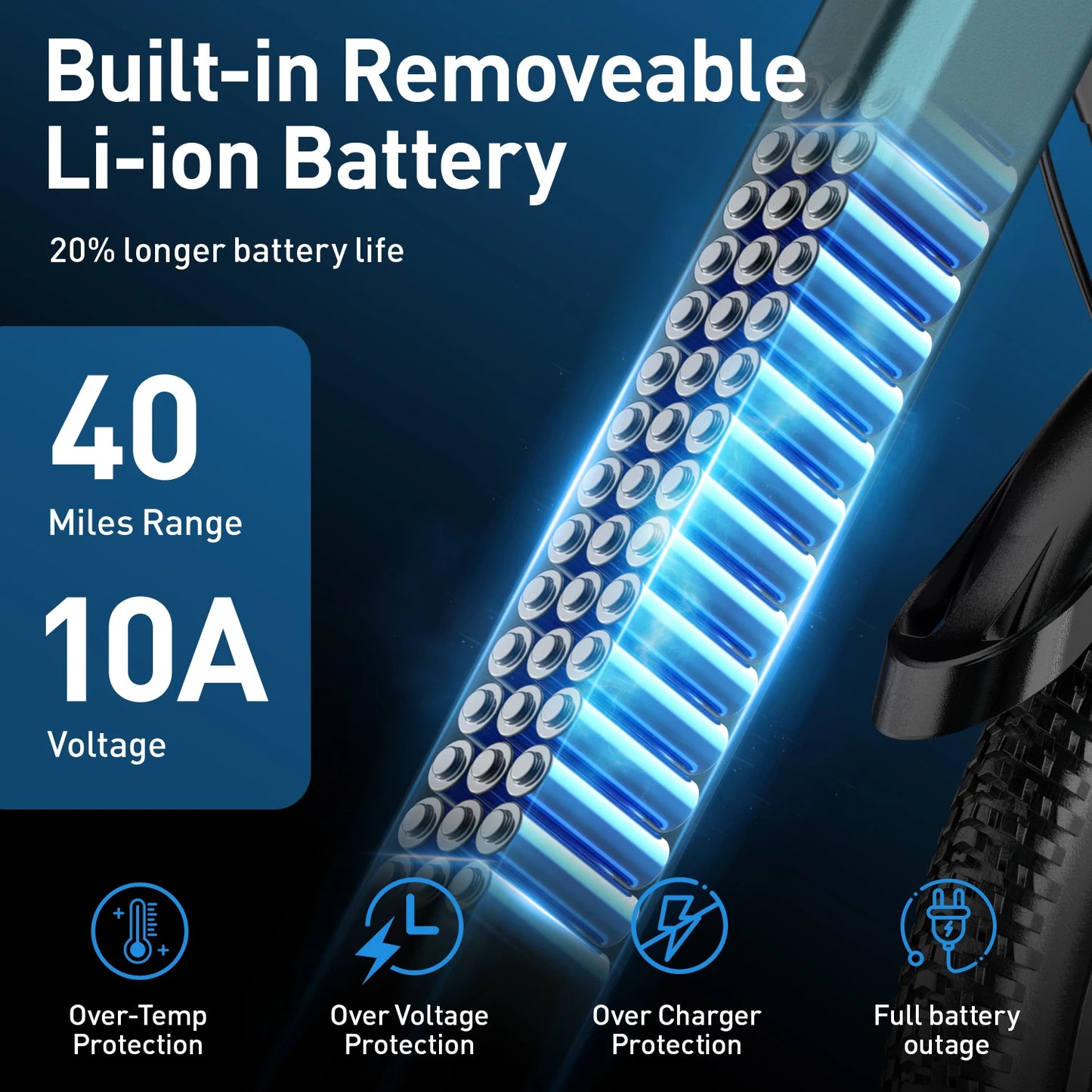 Electric Mountain Bike with 36V Battery Peak 500W Motor