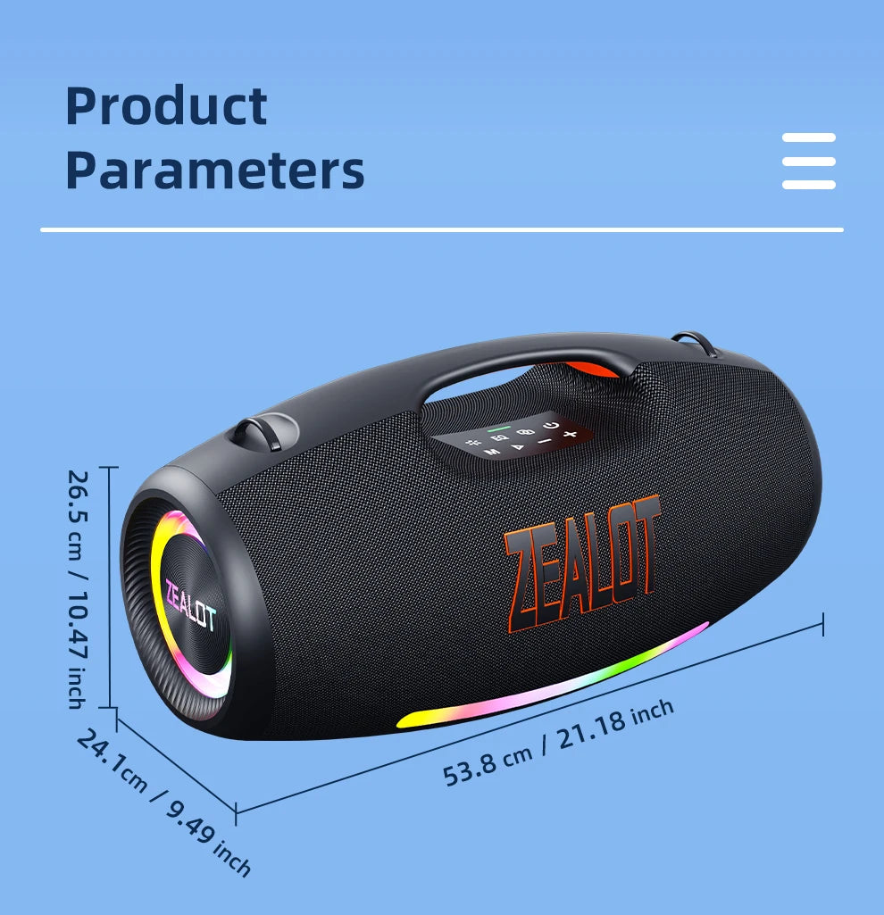 250W Portable Bluetooth Speaker, Waterproof