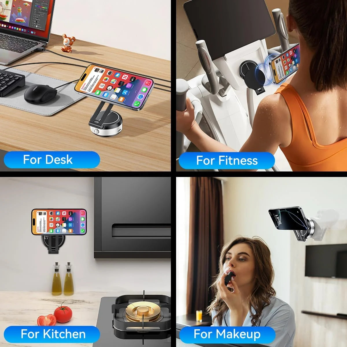 NEW Car Mount Vacuum Magnetic Phone Holder Foldable Strong Suction