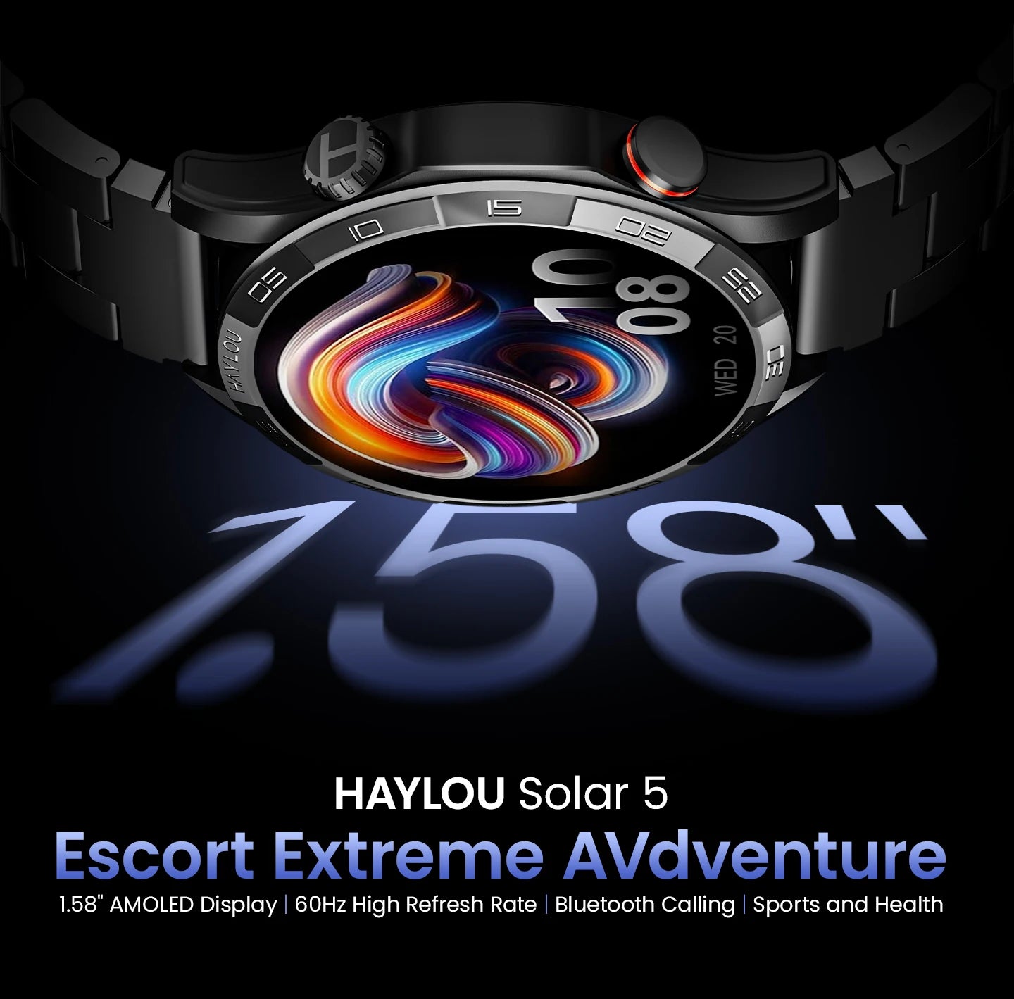 HAYLOU Solar 5 Voice Calling Smartwatch 1.58'' AMOLED Display