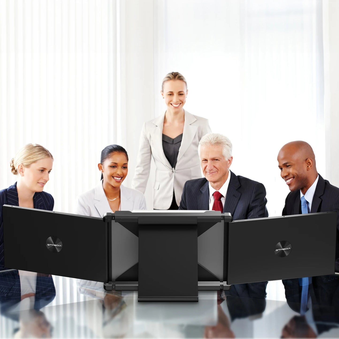 11.6Inch Portable Monitor ,Triple Dual Extender Screen Full View Fold Display For 13.0-17.3Inch Laptops