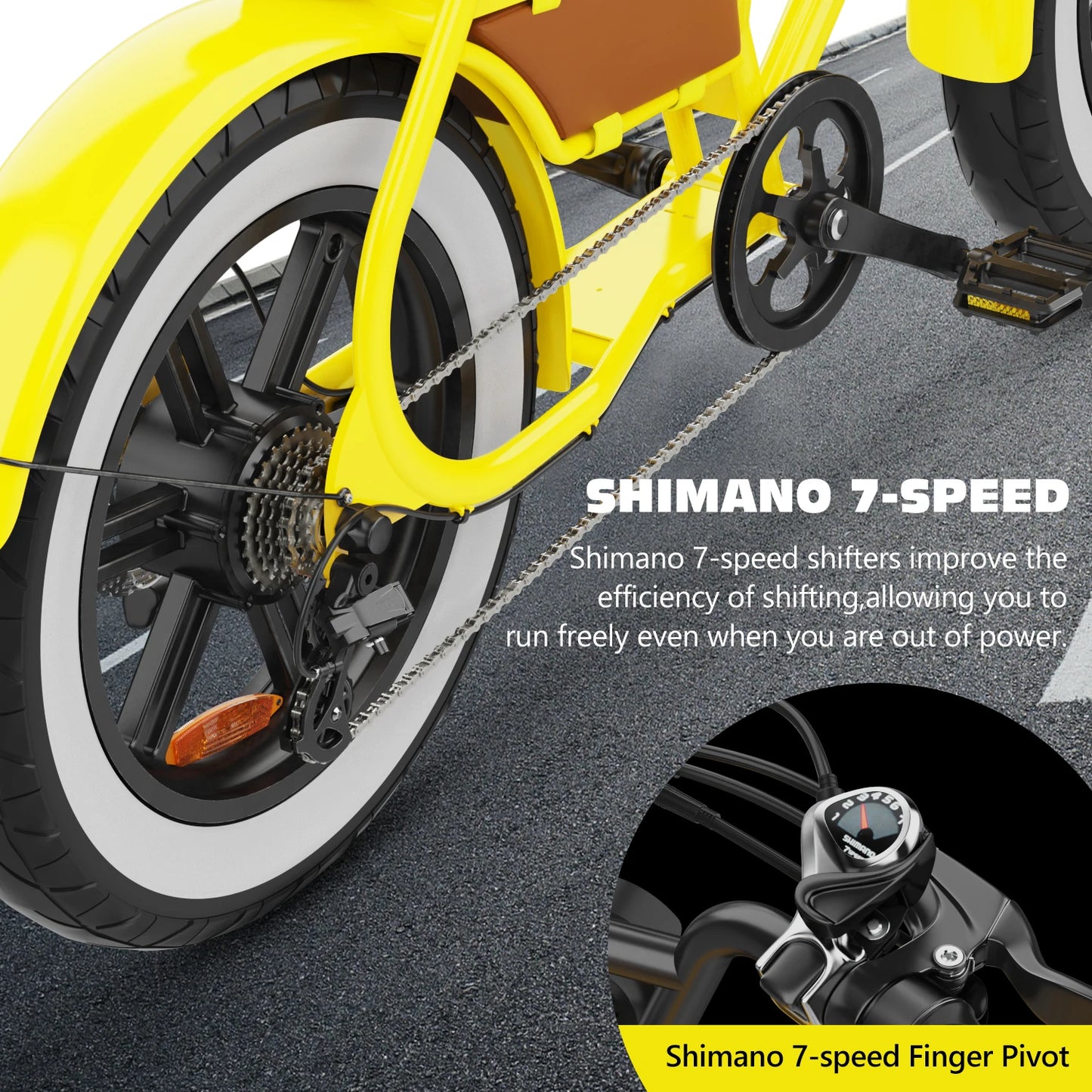 E-bike 700W Motor 48V17AH Lithium Battery Off-road Fat Tire .