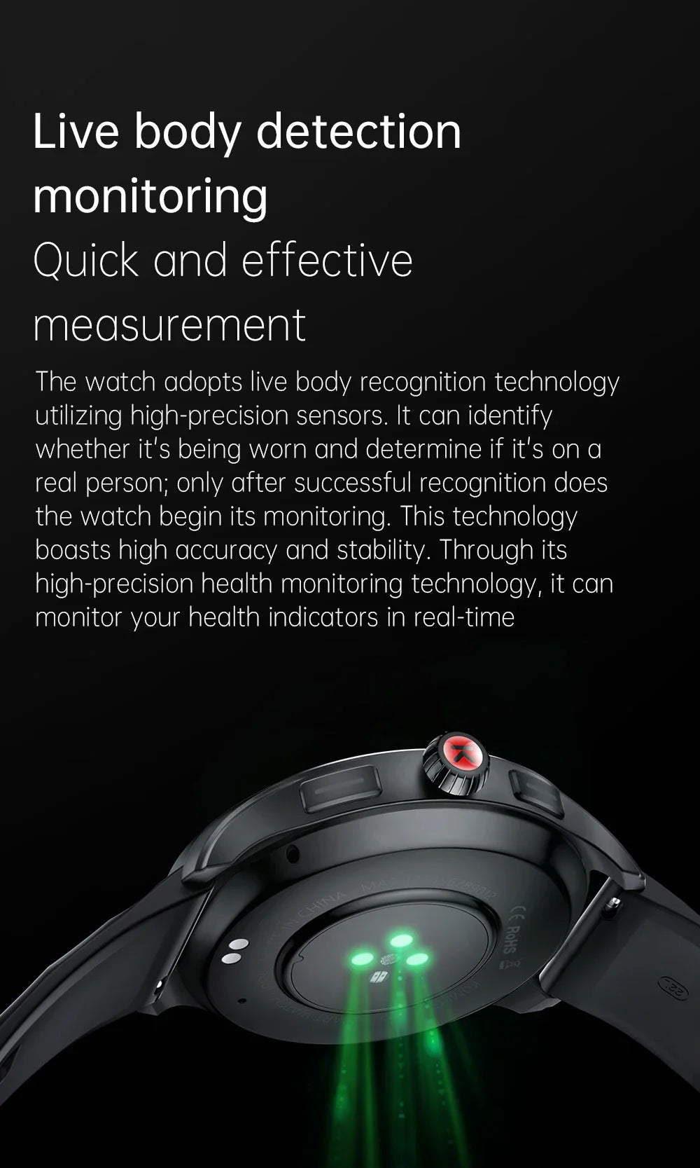 Smartwatch 1.43" AMOLED IP68 Waterproof Bluetooth 5.2 Fitness, Heart Rate, Blood Oxygen Monitor