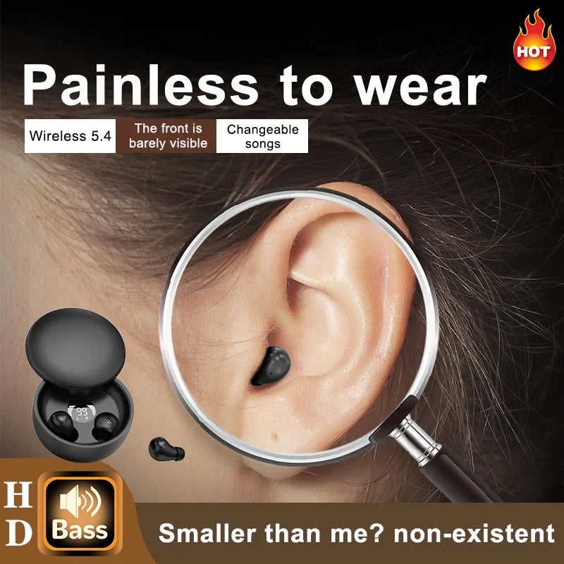 Bluetooth 5.4 Wireless Earphones Small Earbuds
