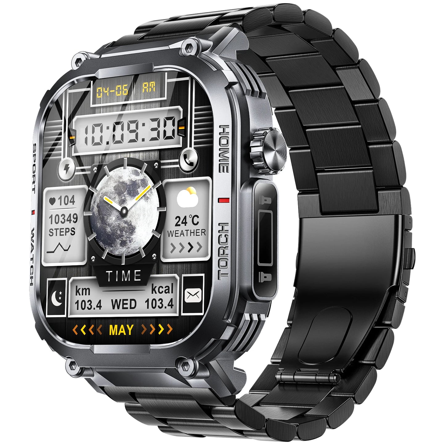 Smart Watch, Waterproof  With Compass And LED Flashlight