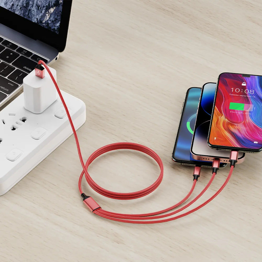 4pcs 3in1 USB-C Fast Charging Cable