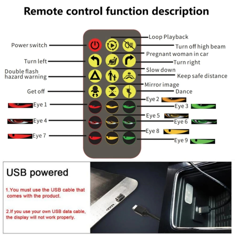 2PCS Devil Eyes Light, Truck and car LED