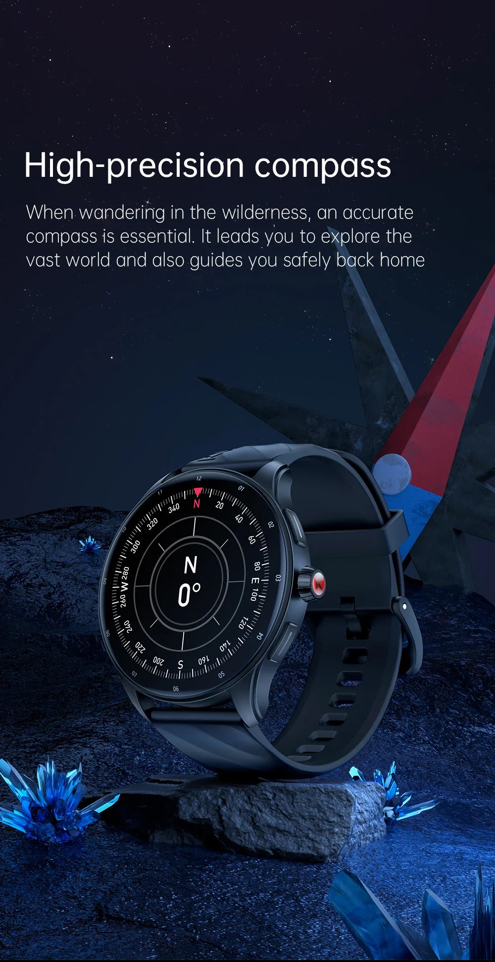 Smartwatch 1.43" AMOLED IP68 Waterproof Bluetooth 5.2 Fitness, Heart Rate, Blood Oxygen Monitor