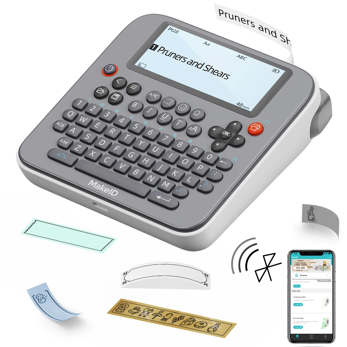 Portable Label Maker - Bluetooth Compatible Thermal Printer