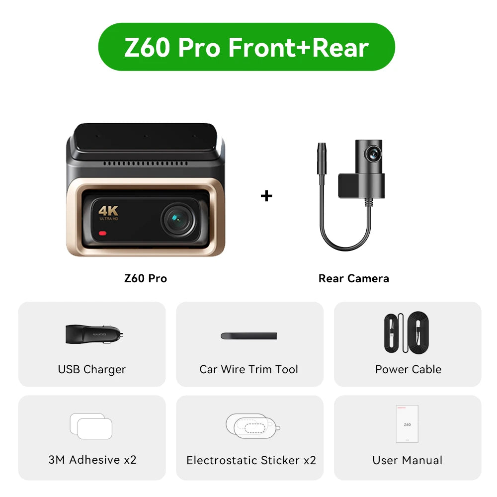 2025 4K Dash Cam Front and Rear Car Camera