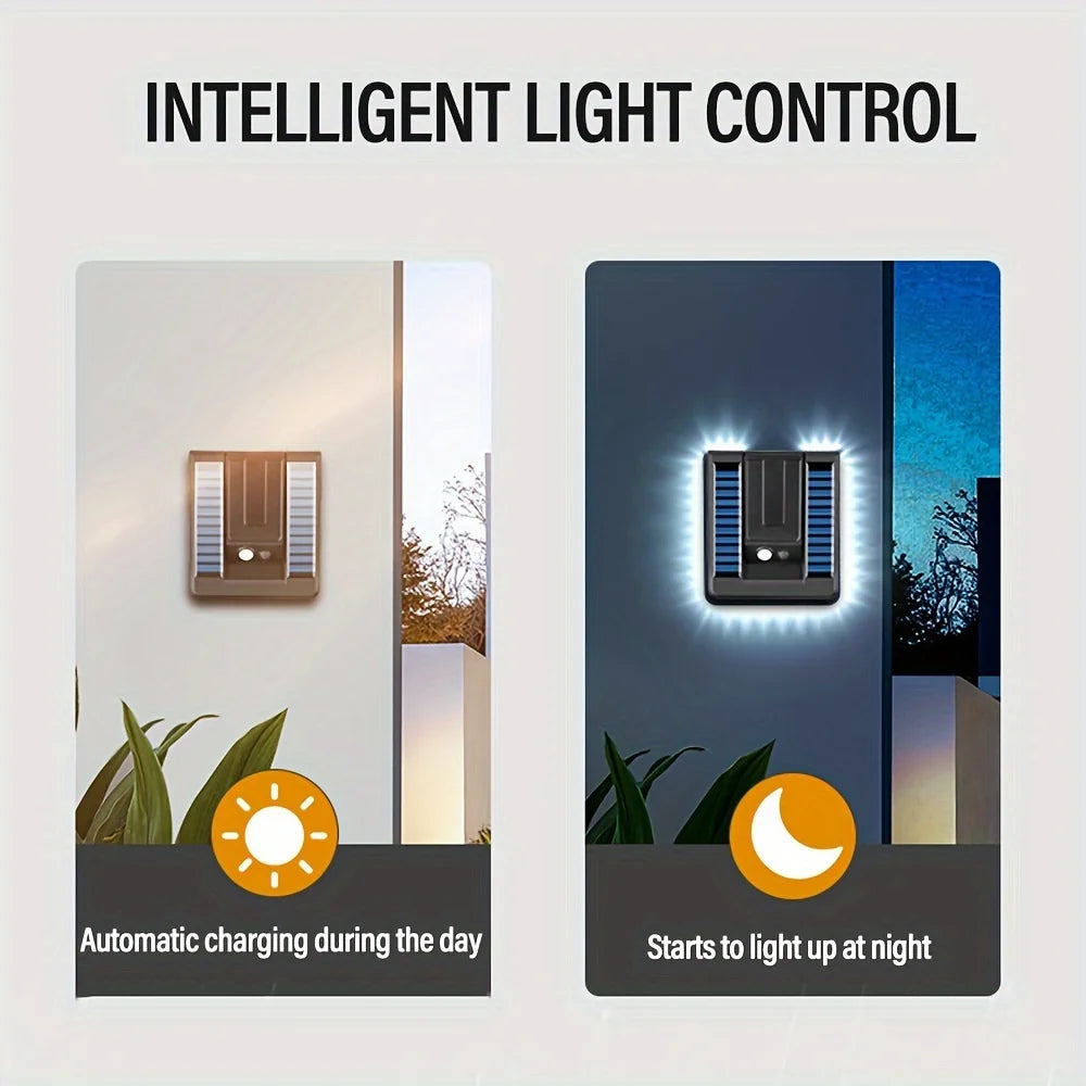 Solar Motion Sensor Outdoor Wall Light, Led Waterproof Dusk to Dawn