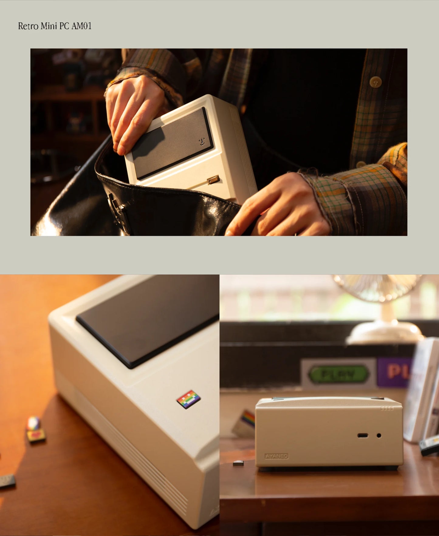 Retro Mini PC ,Windows 11 Gaming Home Office