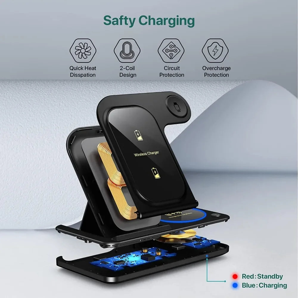 30W LED Fast Wireless Charger Stand