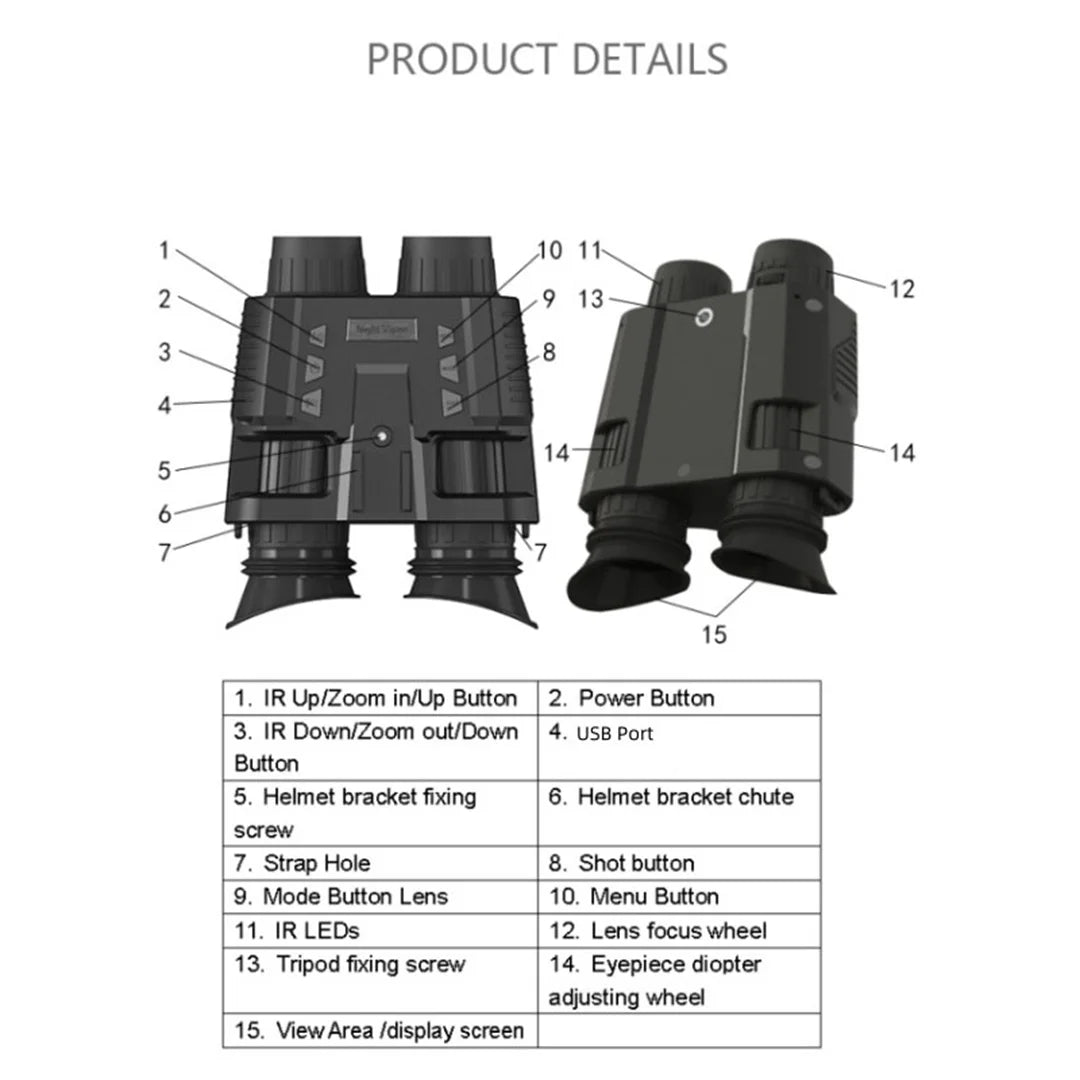 HD Night Vision Goggles with Head Strap