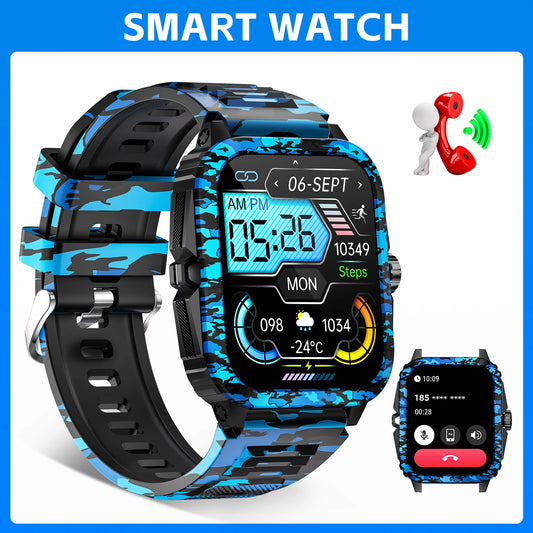 LaNikar Smart Watch 3ATM Waterproof Men, Camouflage Color Original Design