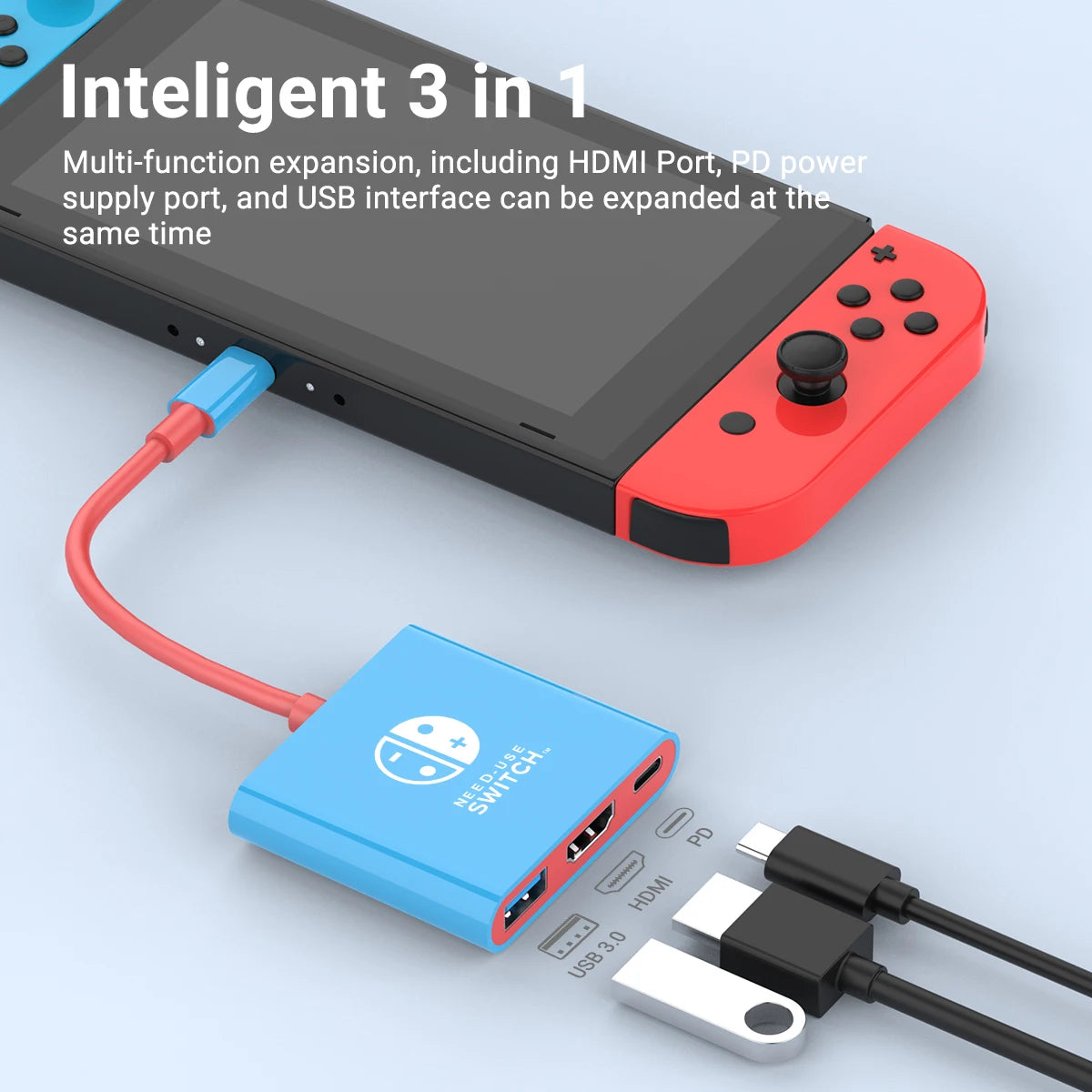 Portable TV Dock Charging Docking Station with HDMI and USB 3.0 Set for Nintendo Switch OLED