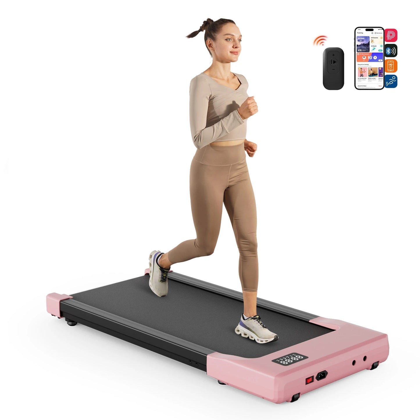 Walking Pad Under Desk Treadmill 2 in 1 Portable with Remote Control LED Display 2.5HP