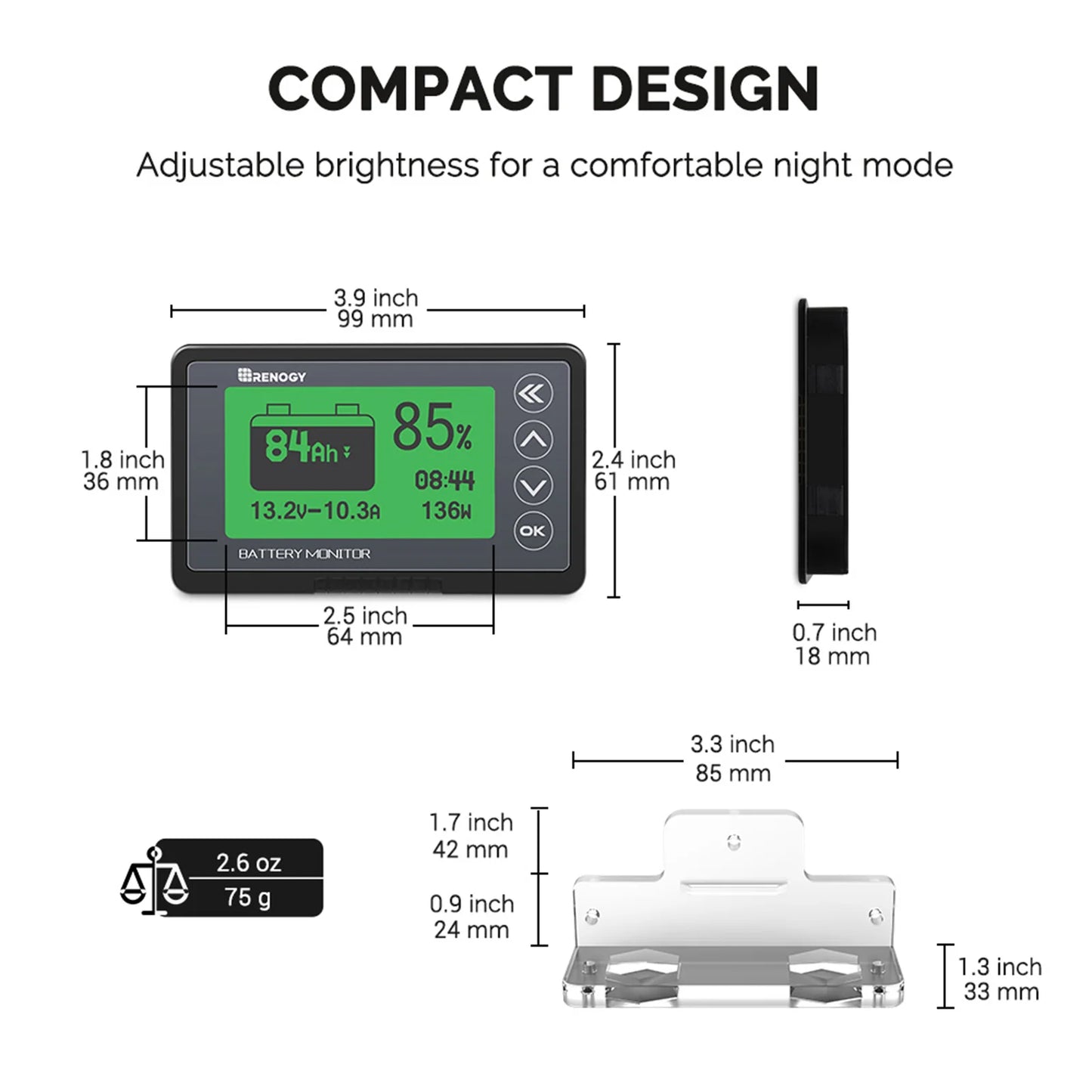 Renogy 500A Battery Monitor with Shunt