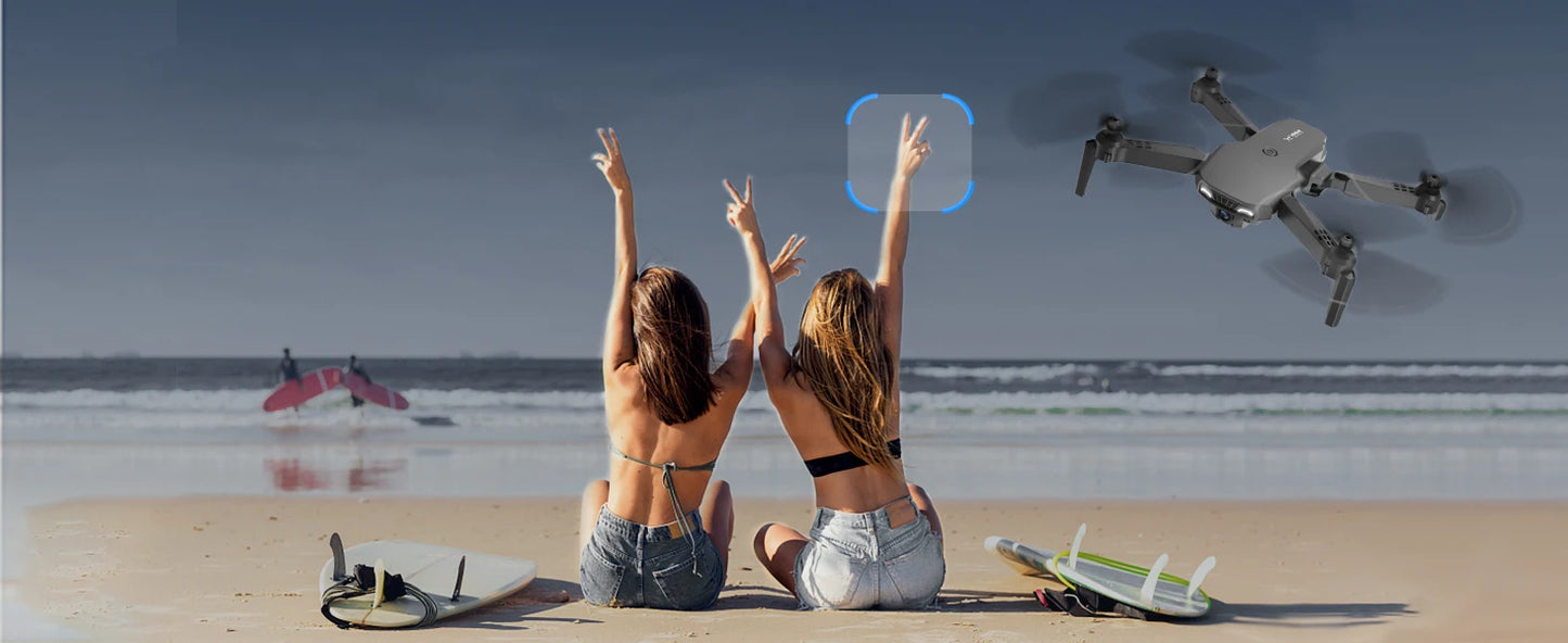 2 Batteries : 3 Camera Remote Control Drone 360° Obstacle Avoidance 2.4