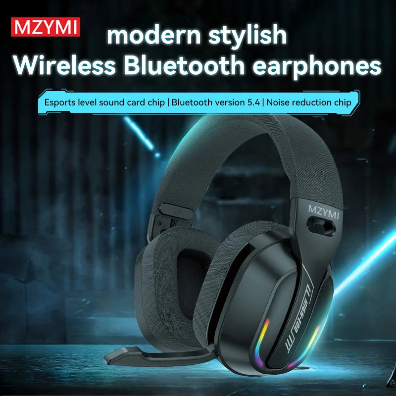 Foldable Wireless Gaming Earphone Built-in Mic For PC
