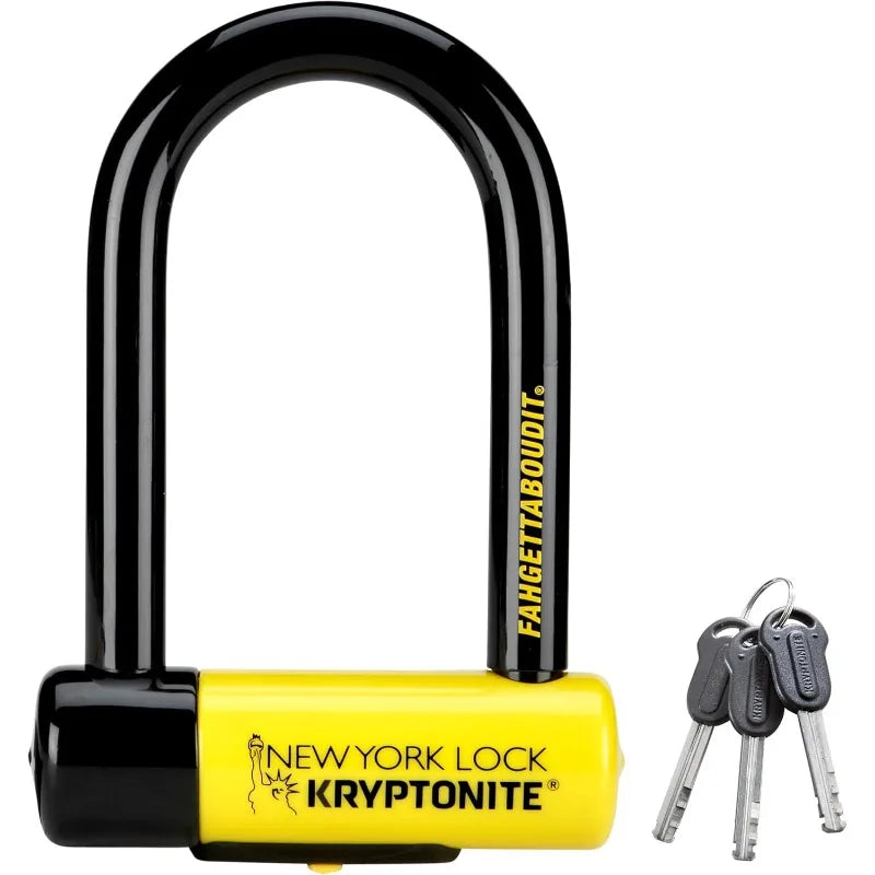 Heavy Duty Anti-Theft E- Bicycle U Lock, 18mm Shackle with Keys