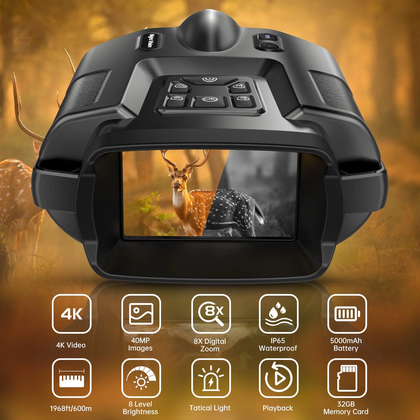 Night Vision Binoculars 4K Infrared