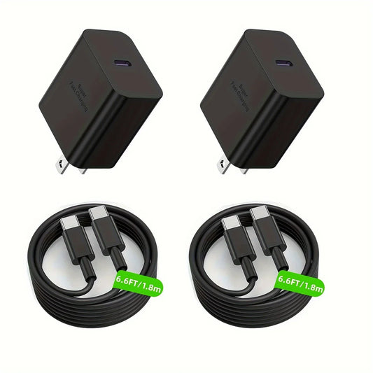 2Pack 45W USBC Cable For Galaxy S24 Ultra/S24+/S23 S22 S21 Ultra/Plus, IPad Pro/Air