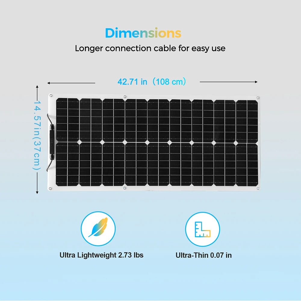 12V Flexible Solar Panel Kit