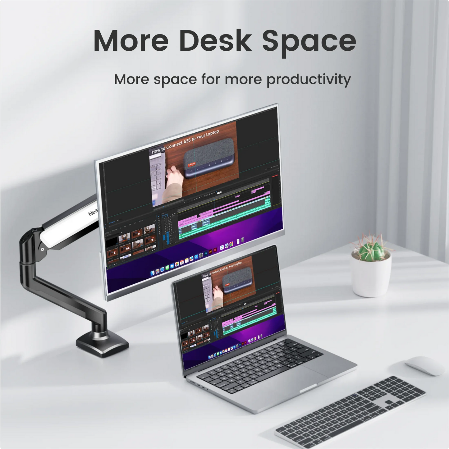 Monitor Arm Single Arm, Flexible Adjustment