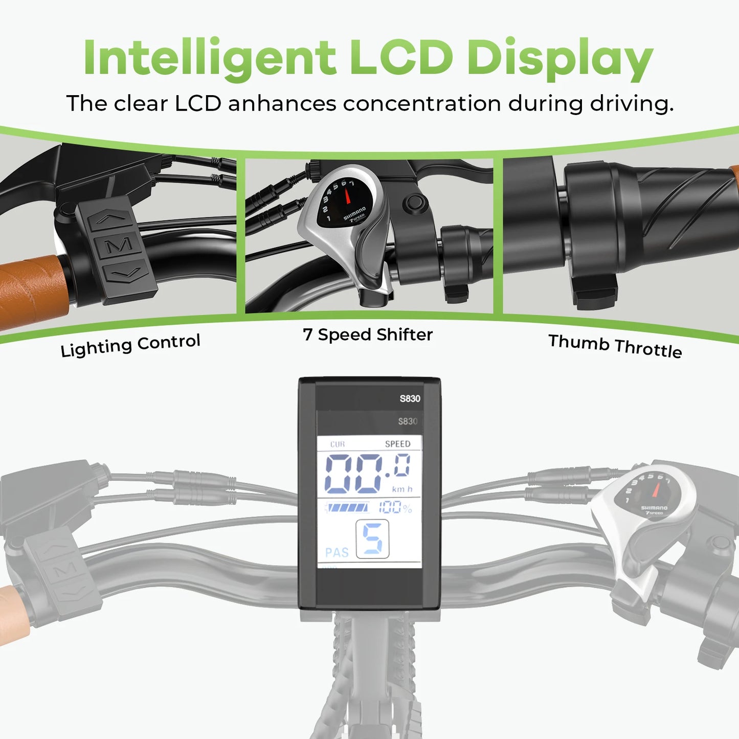 1000 Peak Electric Bike for Adults, up 80 Miles Removable Battery