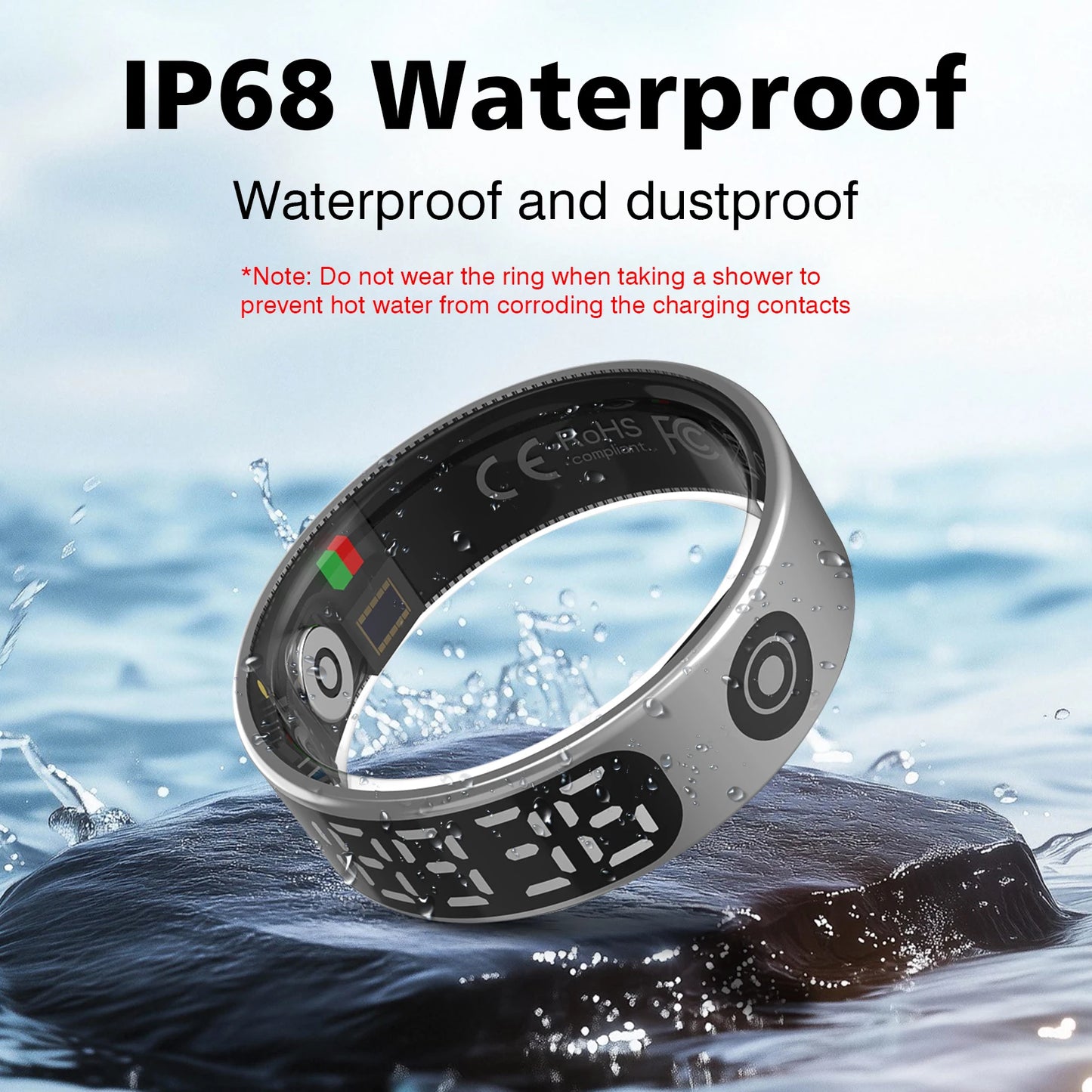 Smart ring, unisex ,multiple sports modes with charging box