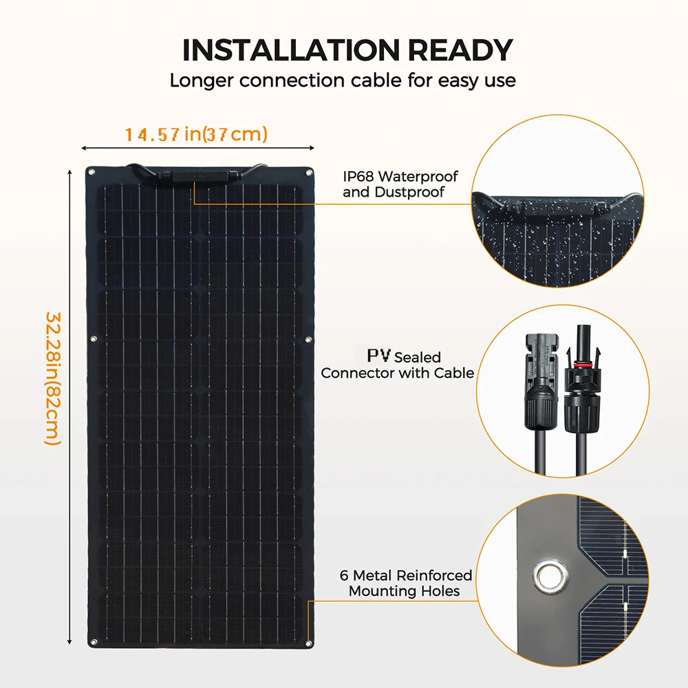 12V Flexible Solar Panel Kit