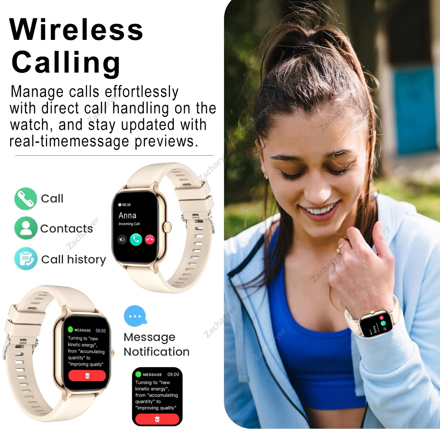 Smart watch full touch screen, sports watch
