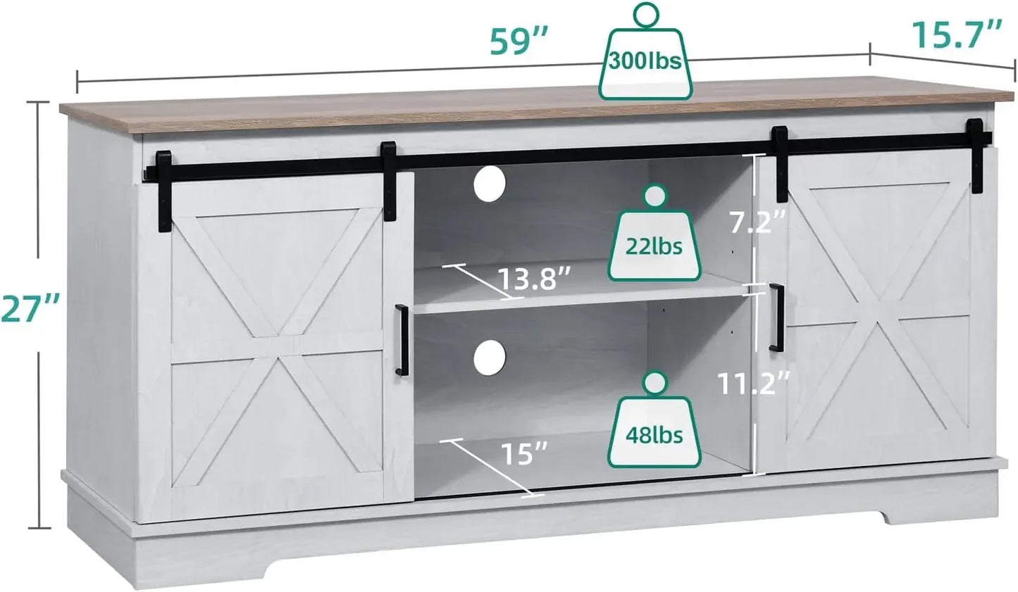 Farmhouse TV Stand for TVs up to 65 Inch