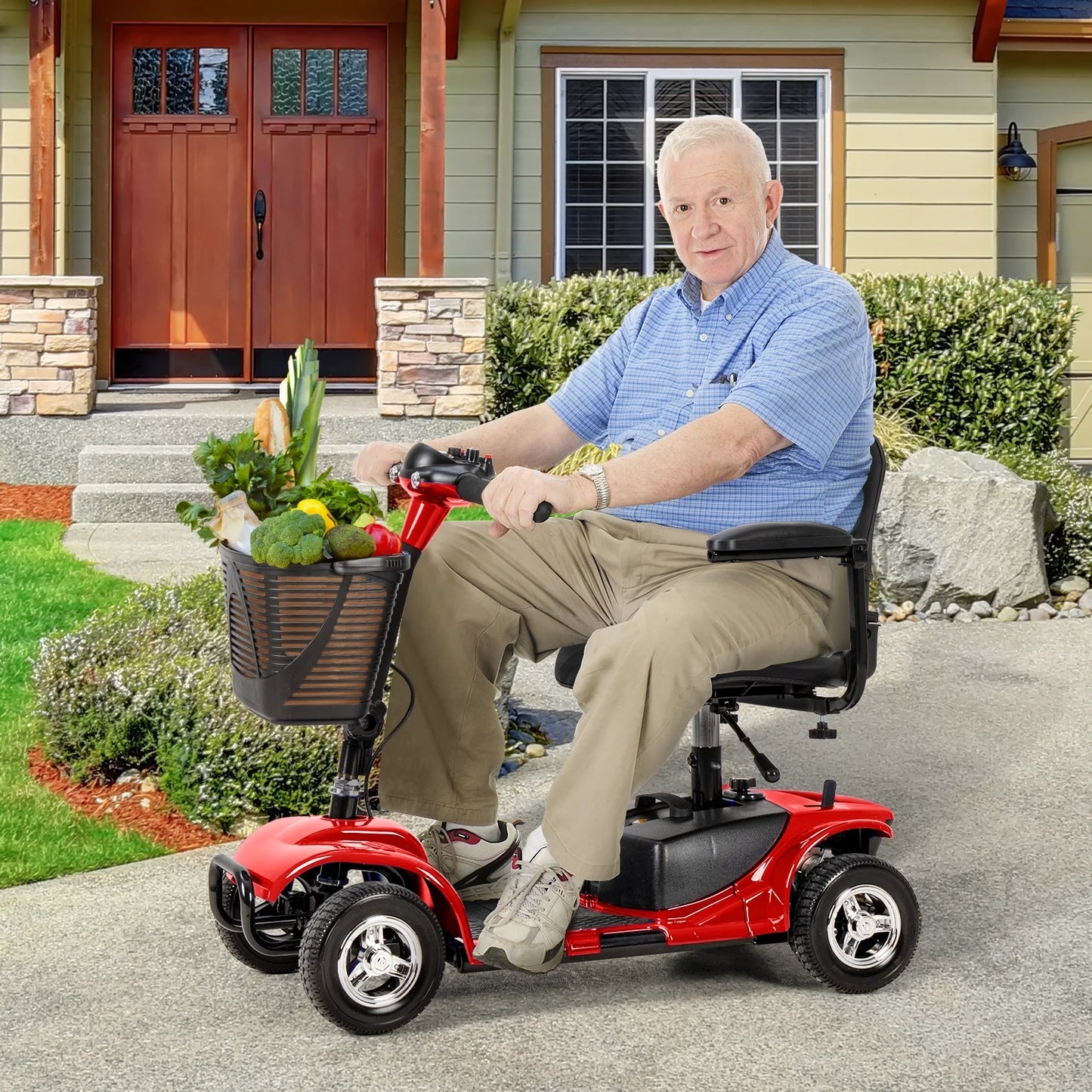 4 Wheel Folding Mobility Scooter for Seniors Adults