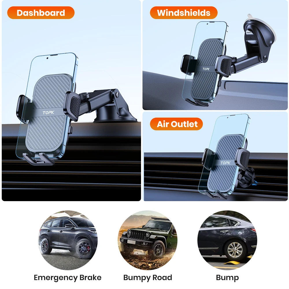 , Car Phone Holder Mount for Dashboard & Air Vent
