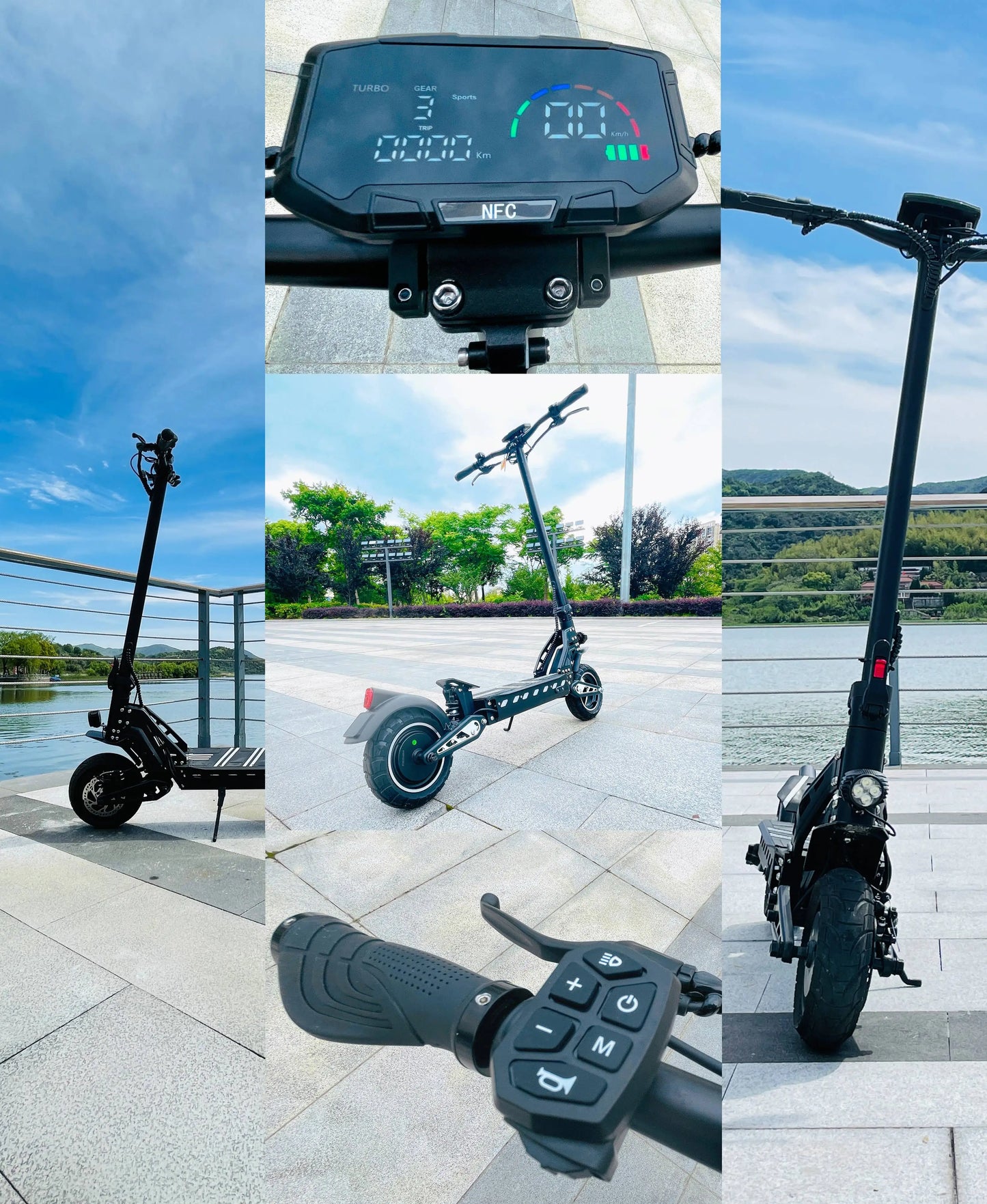 Off-Road  Dual Motor 48V 52V 20.8Ah Electric Scooter 1200W