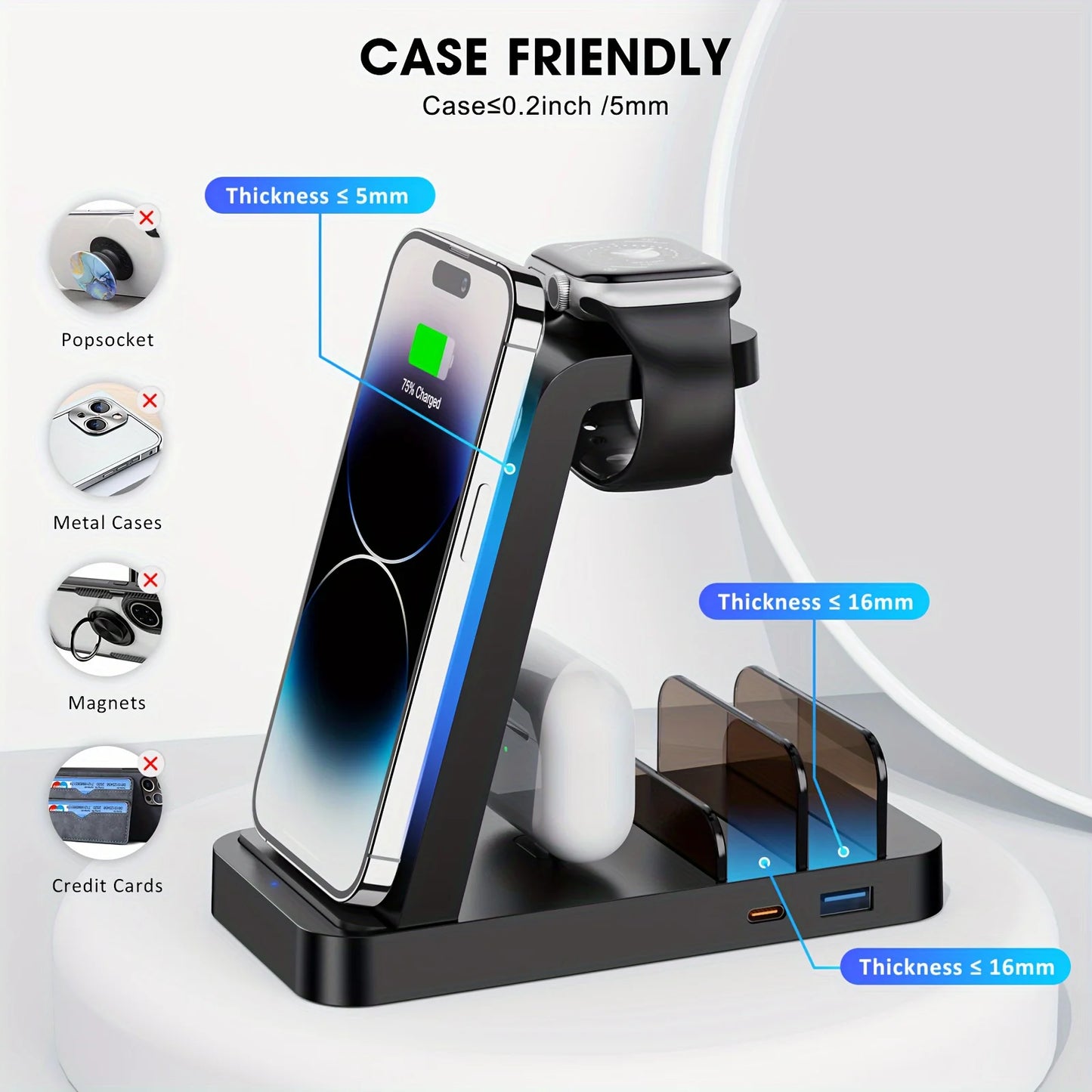 5-in-1 Fast Wireless Charging Station for Multiple Devices