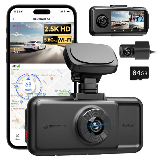 4K Dash Cam Built-in 5.8Ghz WiFi GPS Car DVR Upgrade Night Vision